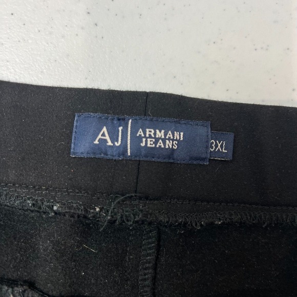Armani Jeans Womens Ankle Pant Plus Size 3XL Black Ponte Knit Pull‎ On Stirrup - Picture 12 of 14